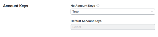 No Account Keys True