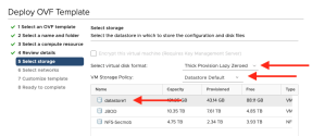 Select Datastore